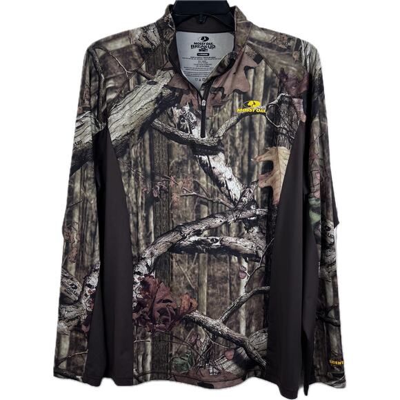 Mossy Oak shirt men’s Large Break up infinity, Camouflage, pull over quarter zip - Picture 1 of 10